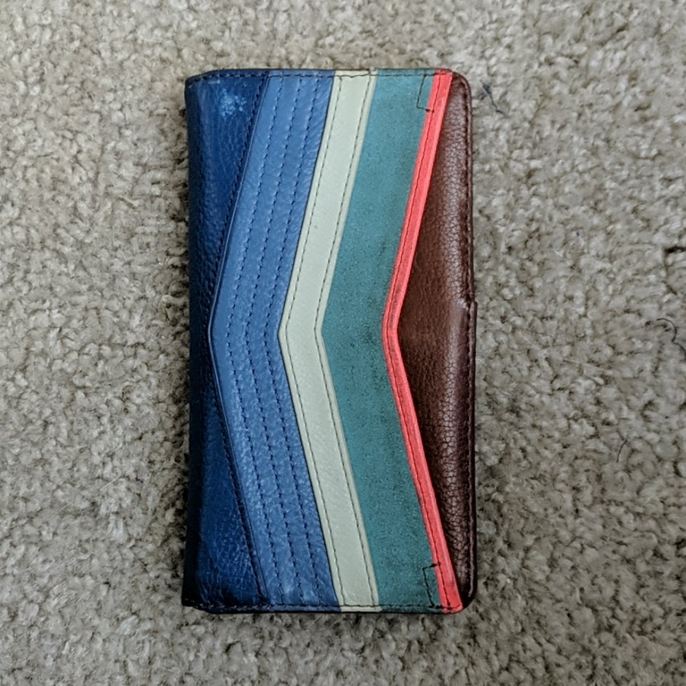 Fossil multi colored wallet